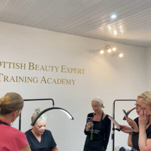 Beauty therapy practical training session at Scottish Beauty Expert Training Academy