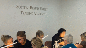 Beauty course practical class at Scottish Beauty Expert Training Academy